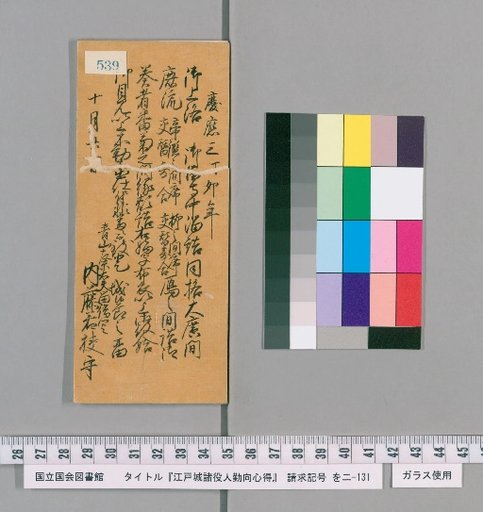 Rules of Conduct for Various Officials of Edo Castle [545]