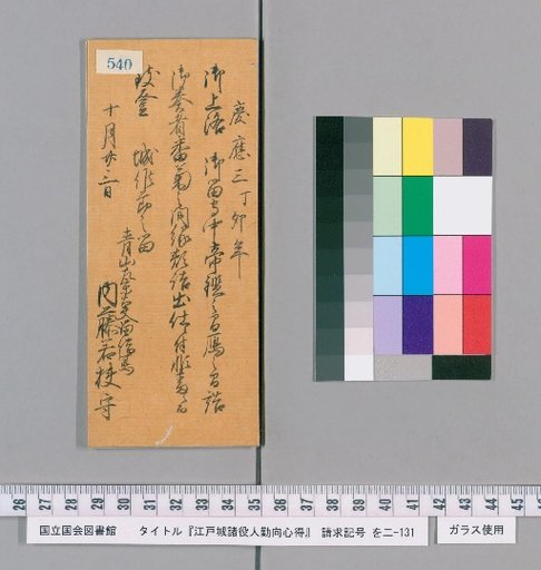 Rules of Conduct for Various Officials of Edo Castle [546]