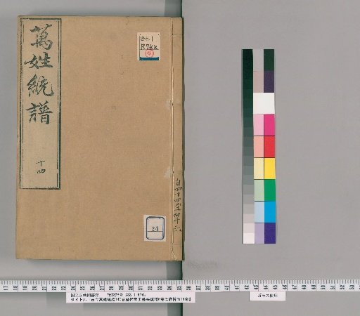 Kōkon Banshō Tōfu, 140 Volumes; Genealogy of Emperors of All Ages, 6 Volumes; Genealogical Studies, 14 Volumes [24]