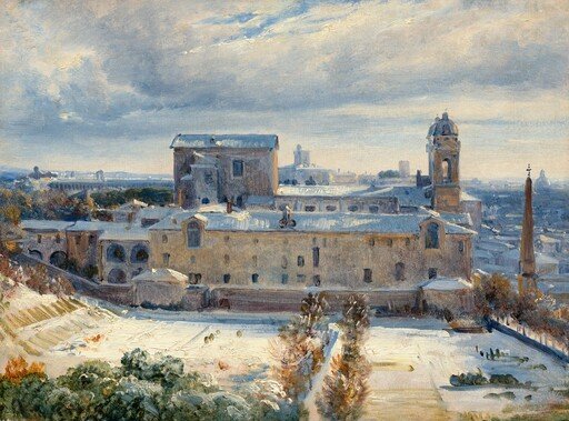 Santa Trinità dei Monti in the Snow