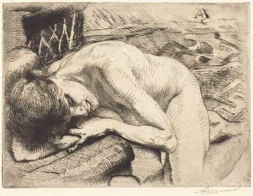Model Asleep on the Floor (Le modèle endormi à terre)