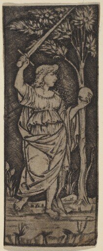 Allegorical Figure: Woman with Sword and Sphere