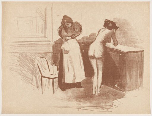 La friction au gant de crin (Massage with Coarse Hair Glove)