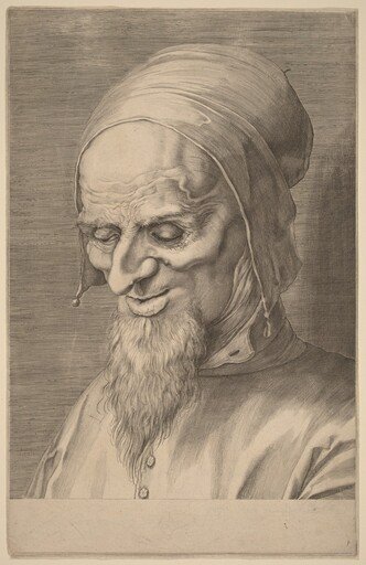 Head of an Apostle with Beard and Cap