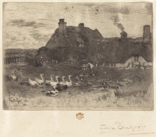 Les Petites Chaumières (Thatched Cottages--Small Plate)