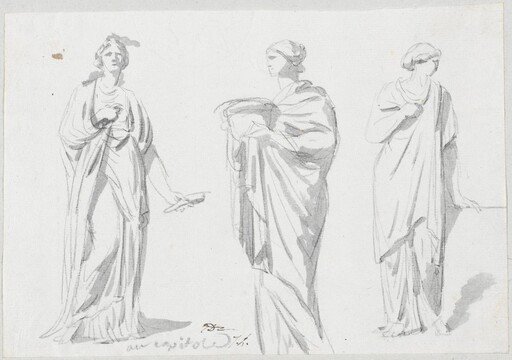 A Muse and Two Female Figures
