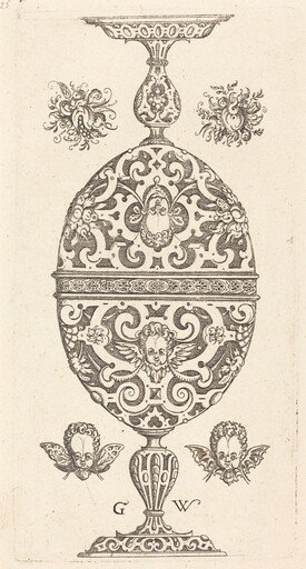 Two small goblets superimposed in reverse