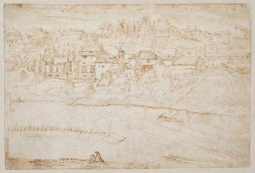 View of the Janiculum Hill Seen from the Tiber (recto)