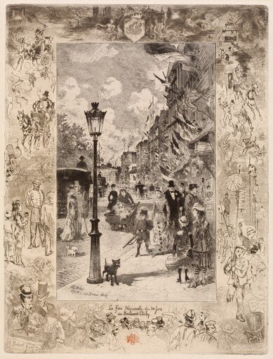 La Fête nationale au Boulevard Clichy (National Holiday on the Boulevard de Clichy)