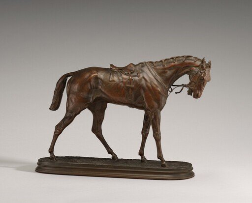 A Saddled Racehorse