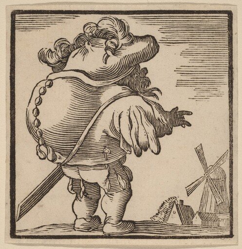 Hunchback Gazing at a Windmill