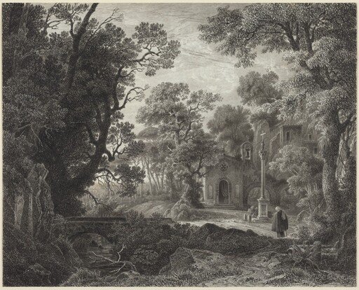 A Woodland Chapel at Evening