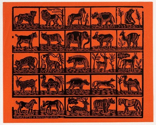 Endpaper with Animals