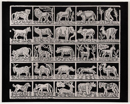 Endpaper with Animals