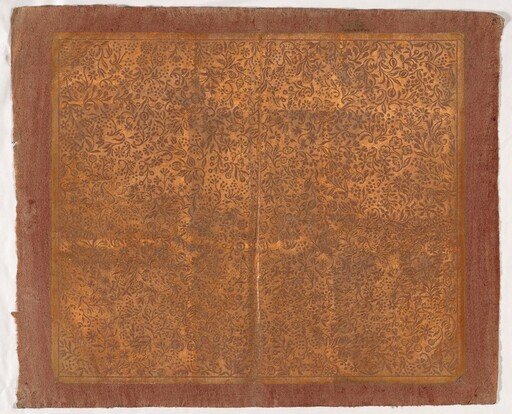 Endpaper with Floral Pattern
