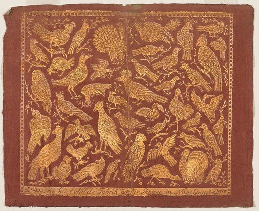 Endpaper with Birds