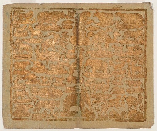 Endpaper with Animals