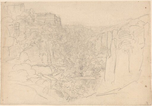 Fortified Castle Above a Narrow Valley