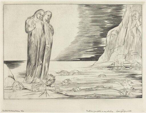 The Circle of the Traitors; Dante's Foot Striking Bocca degli Abbate