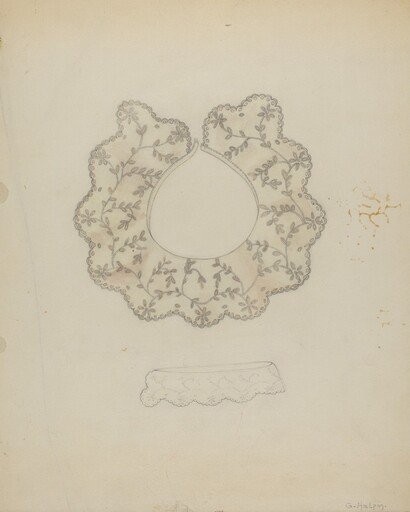Embroidered Linen Collar