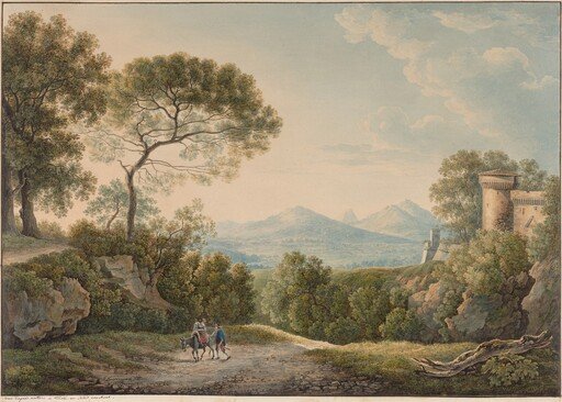 View from Tivoli across the Tiber Valley at Sunset