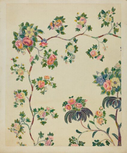 Appliqued Coverlet - Tree Design