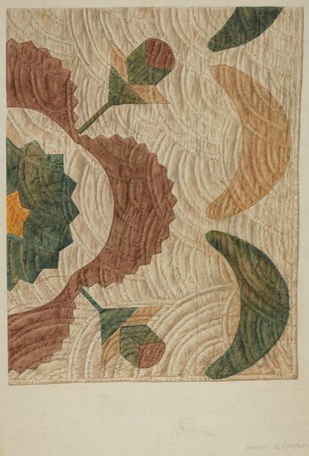 Applique and Quilted Coverlet