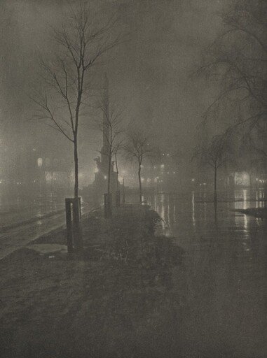 Wet Night, Columbus Circle, New York