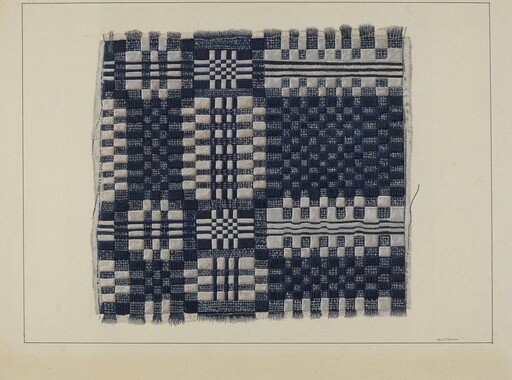 Blue and White Homespun