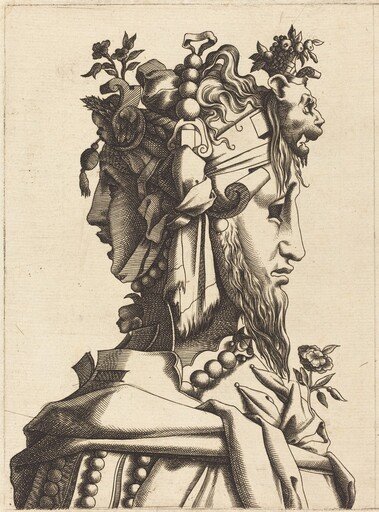 Bust of a Woman in an Extravagant Costume