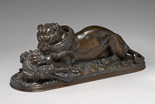 Tiger Devouring a Gavial of the Ganges