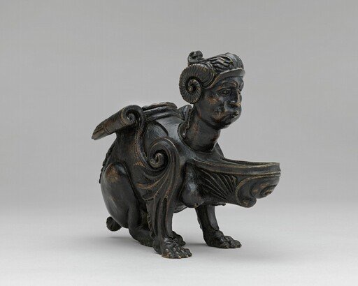 Oil Lamp in the Form of a Female Sphinx