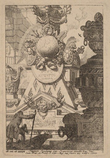 Fantasy of an Antique Trophy to Augustus