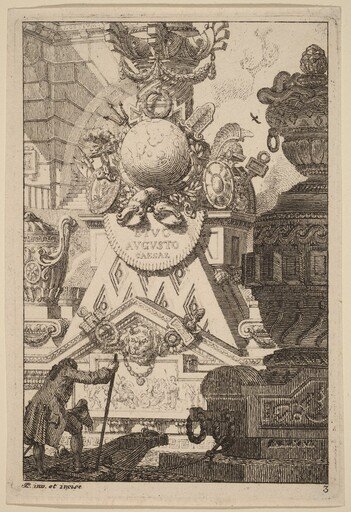 Fantasy of an Antique Trophy to Augustus