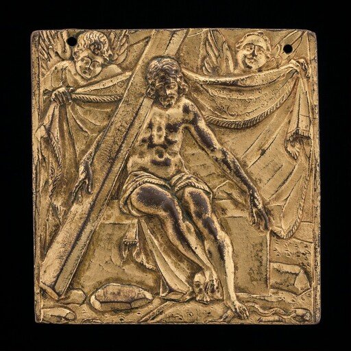 Christ on Tomb with Two Angels