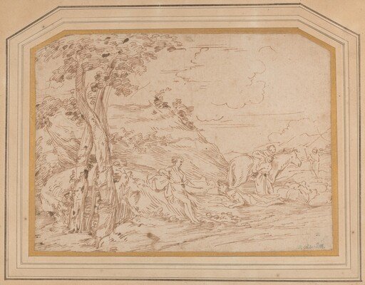 A Wooded Landscape with a Shepherd and His Family