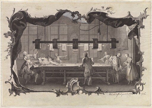 Ladies and Gentlemen Playing Billiards