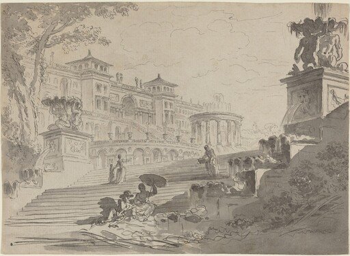 Fantasy on the Villa Medici with Fountains