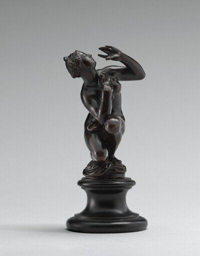 Kneeling Bather Taken by Surprise