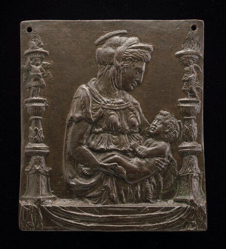 Madonna and Child between Two Candelabra