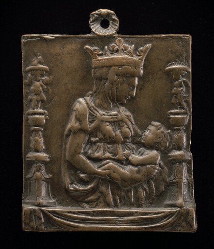 Madonna and Child between Two Candelabra