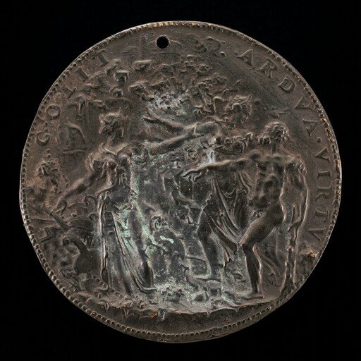 The Choice of Hercules before Parnassus: The Steep Path of Virtue over the Easy Path of Pleasure [reverse]