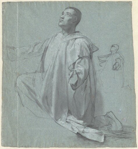 A Young Benedictine Monk Kneeling