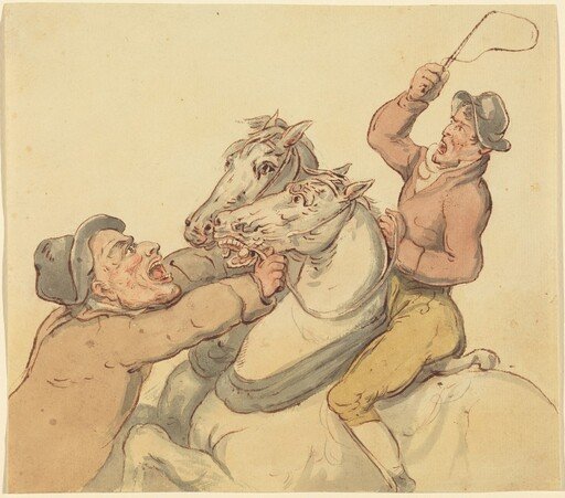 Drovers with a Pair of Rearing Horses