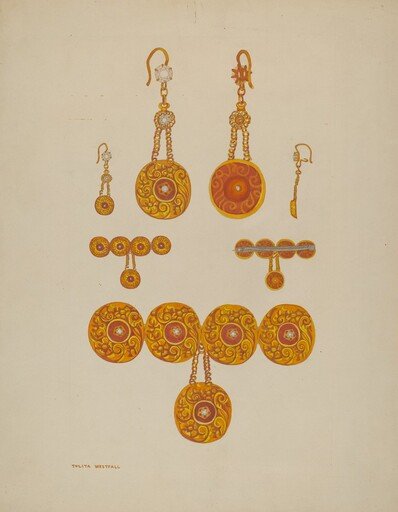 Earrings and Brooch