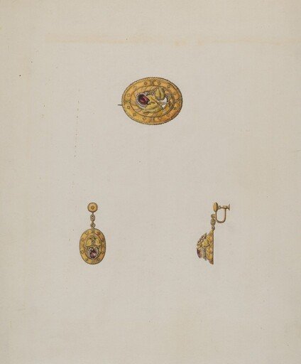 Pin and Earring Set