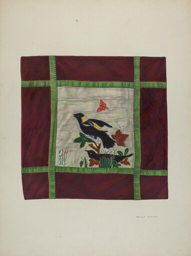 Applique Coverlet (Detail)