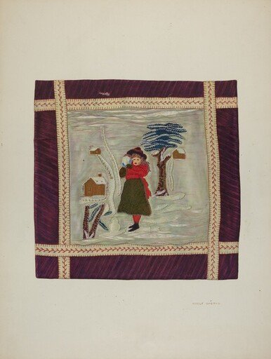 Applique Coverlet (Detail)