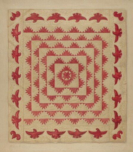 Patchwork Quilt with Eagles