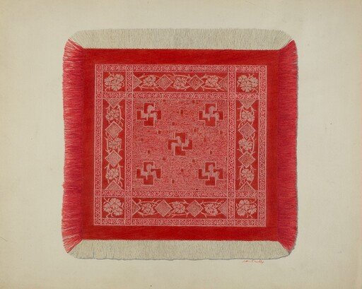 Red and White Napkin